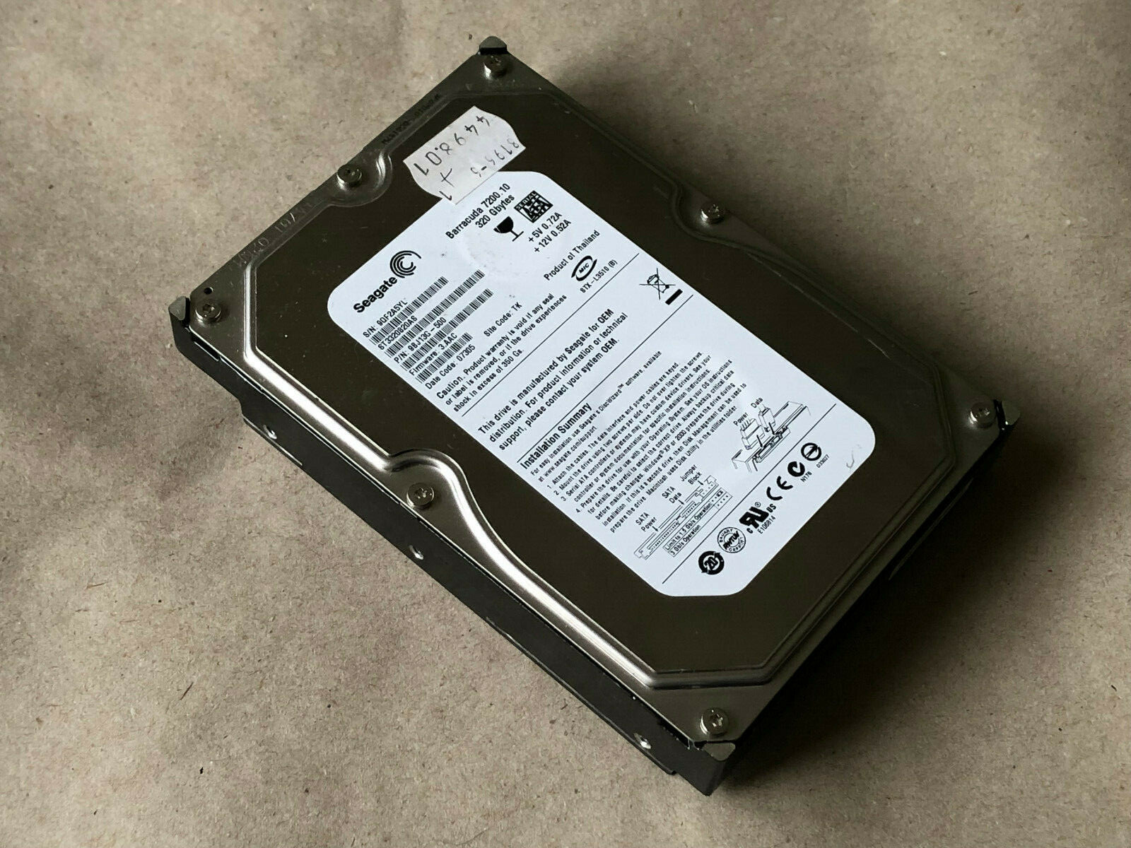 XEROX  Hard Disk Seagate ST3320820AS  9BJ13G-500