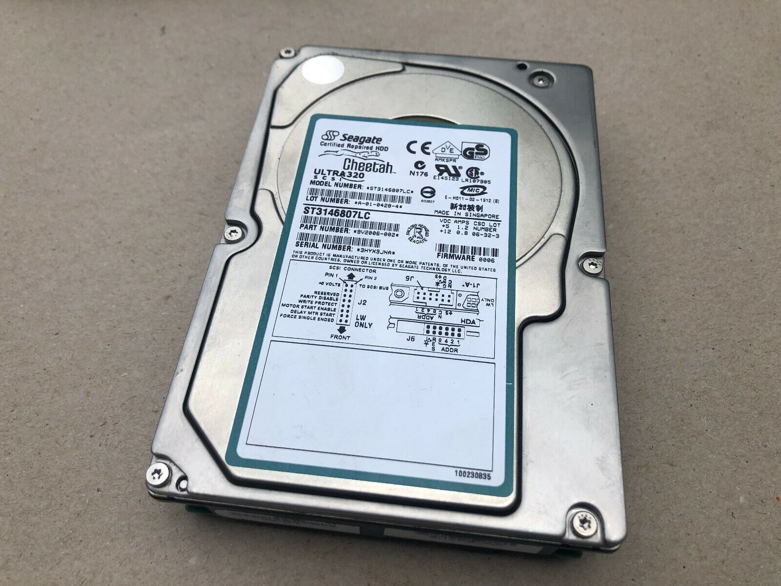 Universal Universal 9V2006-002 ST3146807LC used part