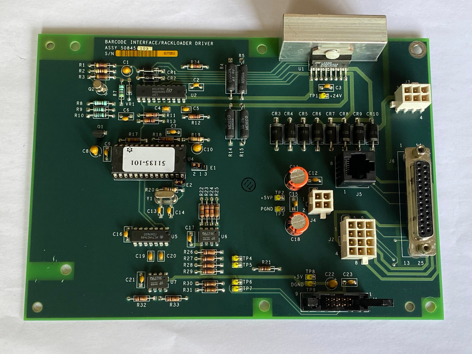 50845-103 Abbott Barcode Interface Rackloader Driver / PCB 50846-101