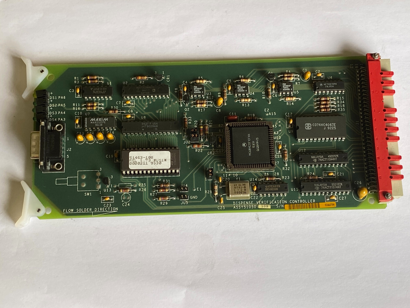 51050-109 Abbott Dispense Verification Controller ASSY / PCB 51051-105