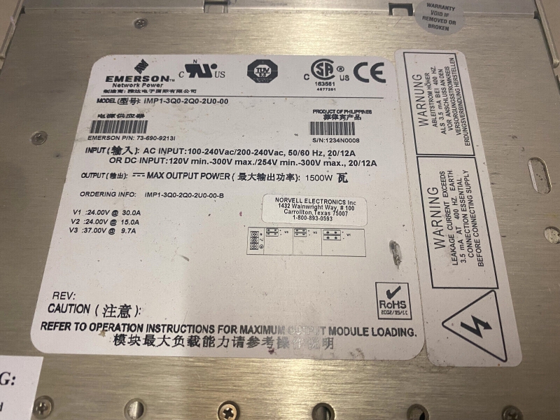 iMP EMERSON IMP1-3Q0-2Q0-2U0-00 Power Supply P-N: 73-690-9213i - Bild 2