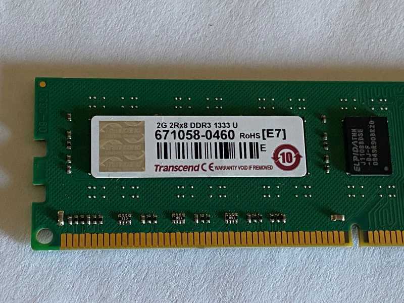 Nexcom NDiS 167 RAM - MEMORY 2G 2Rx8 DDR3 1333 U 671058 - Bild 2