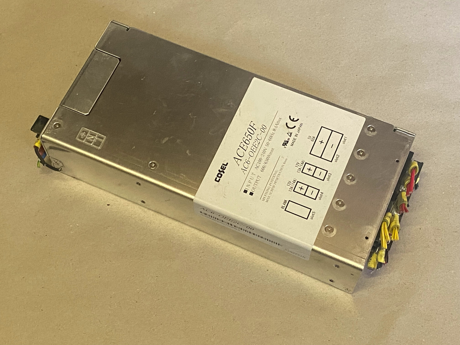 ACE650F Xerox iGen Power Supply Cosel AC6-OEE2C-00